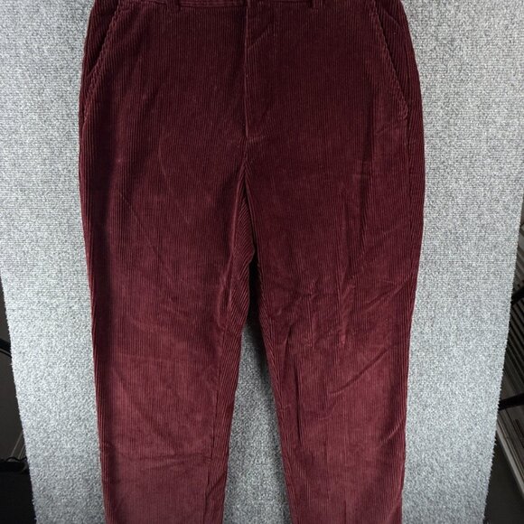 Brooks Brothers Soft Corduroy Pants Dark Red Men Al Cotton Straight ACTL 32X30 - Picture 1 of 16